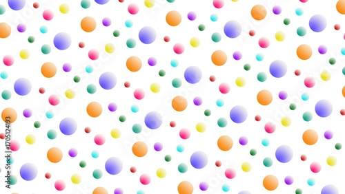 colorful gradient polka dot pattern on white background
