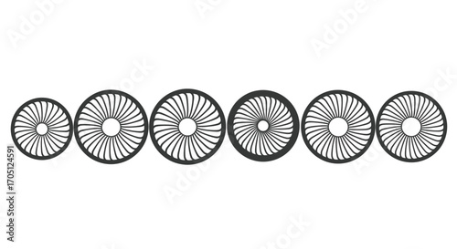 Pattern of circular stylized flower petals decorative elements repeating abstract organic shapes vector