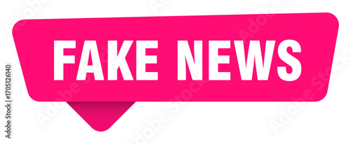 fake news magenta sticker isolated on transpatent background. fake news sign