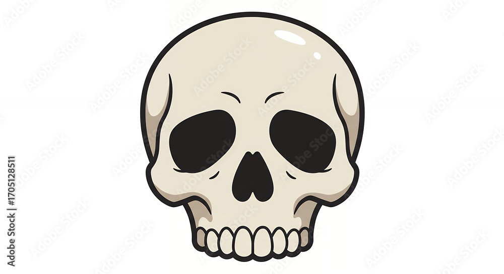 Fototapeta premium Cartoon skull illustration