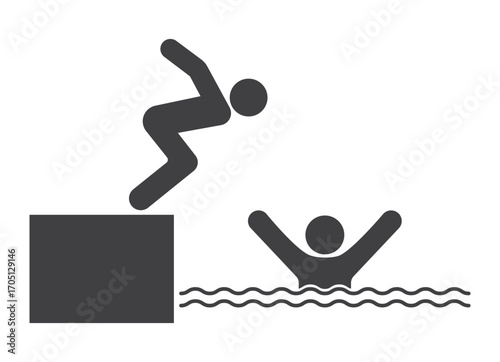 lifeguard rescue drowning man icon