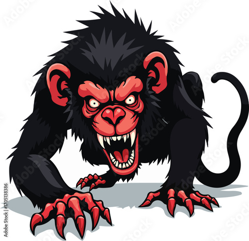 scared monkey for Halloween day 