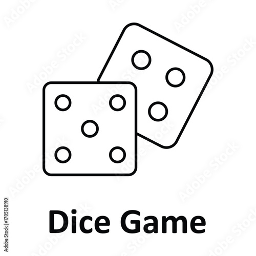 Dice Game Vector icon which can easily modify or edit