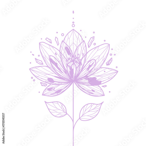 Sacred Geometric Lotus Vector Illustration for Holistic Wellness and Brand Transformation