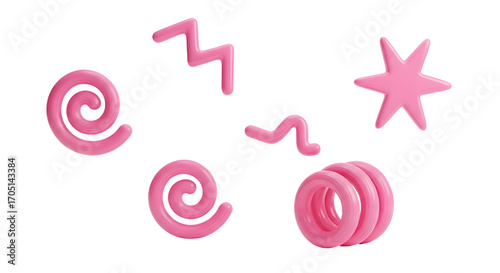 Playful pink shapes for creative designs offering a modern, fun and unique touch to your projects