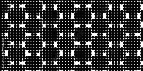 Spotted black and white grunge line background. Abstract halftone illustration background. Grunge grid polka dot background pattern