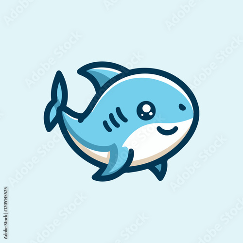 Cute shark logo