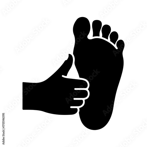 Foot massage with transparent background