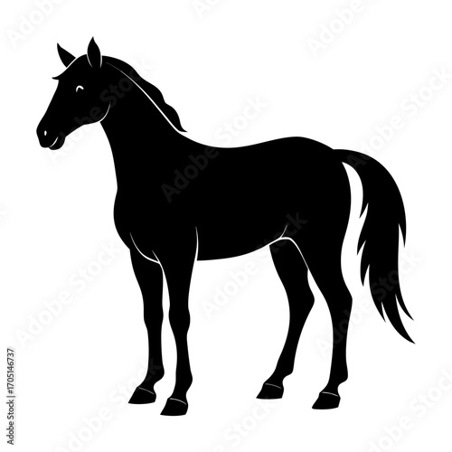 horse silhouette vector