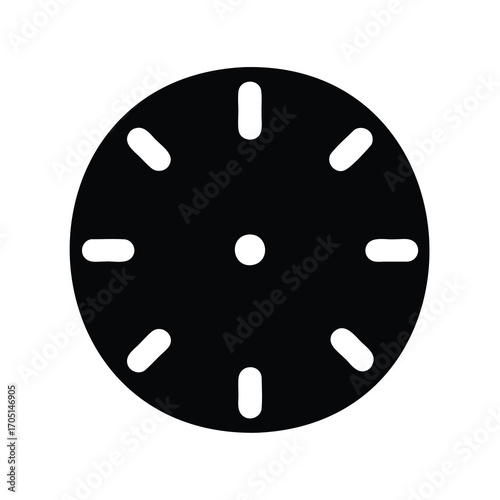 Simple Clock Face Icon Representing Time or Scheduled Events with style