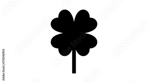 Four leaf clover with transparent background