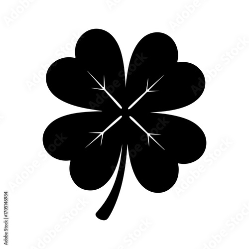 Four leaf clover with transparent background