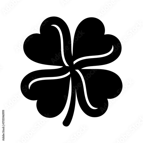 Four leaf clover with transparent background