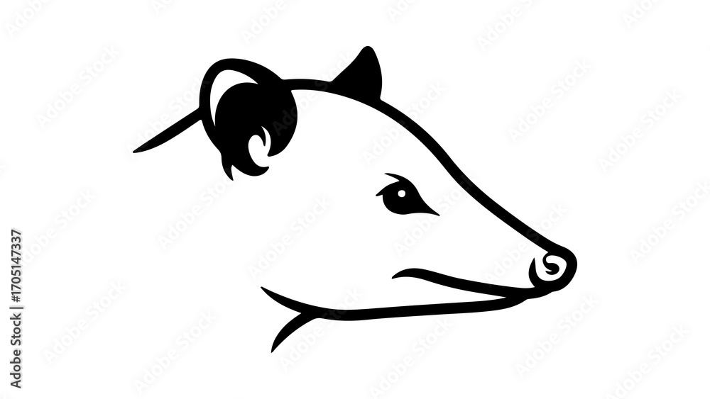 Fototapeta premium Fox head outline with transparent background