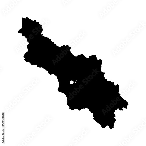 Georgia country map with transparent background