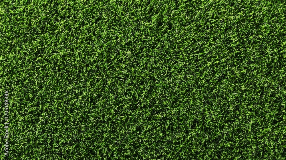 Obraz premium Artificial green grass background with natural lawn texture, realistic turf pattern for modern digital wallpaper, eco friendly decorative backdrop for design and presentation use