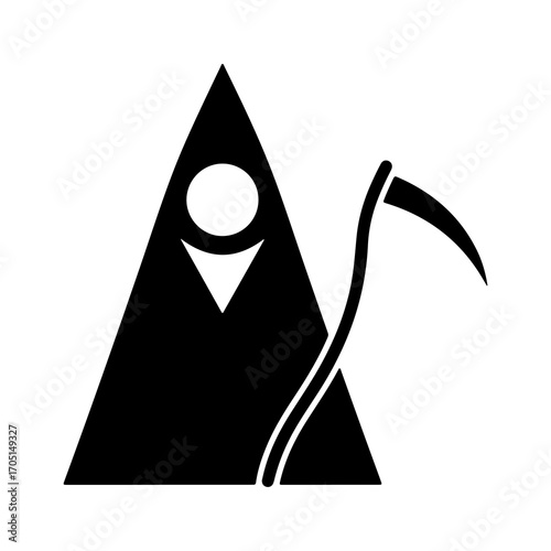Grim reaper figure with transparent background