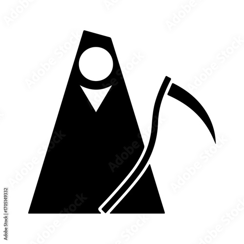 Grim reaper icon with transparent background