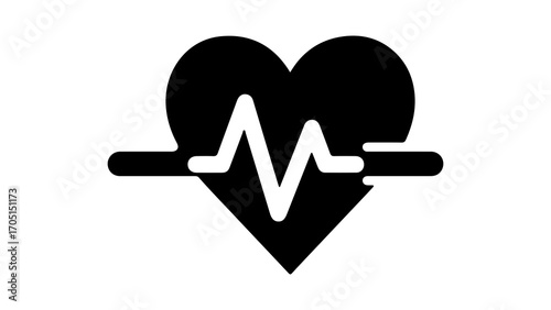 Heartbeat icon with transparent background