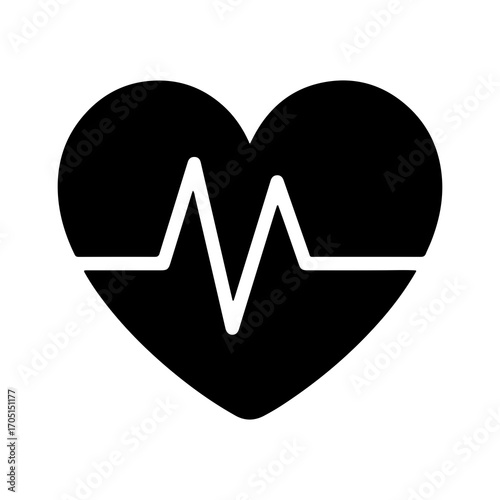 Heartbeat icon with transparent background