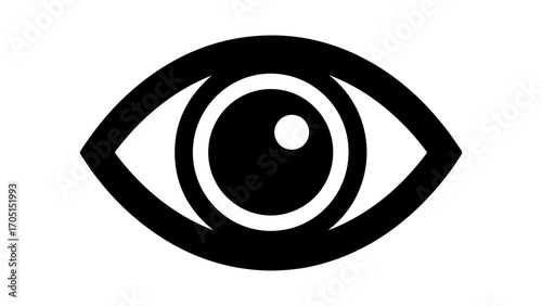 Human eye icon with transparent background