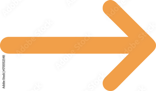 Simple Rounded Edge Rightward Pointing Arrow Sign Shape Icon