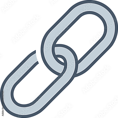 Simple Flat Design Chain Link Connection Graphic Element Illustration