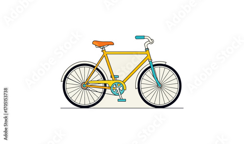 Colorful bicycle illustration