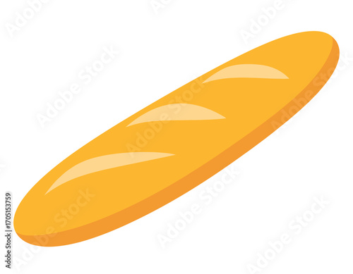 Freshly Baked Baguette A Delicious Staple of French Cuisine, Ideal for Breakfast or Lunch