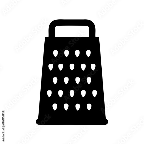 Grater vector icon, grater silhouette vector illustration