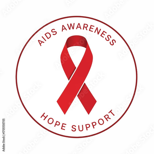 AIDS Awareness Logo for Hope and Support Campaign