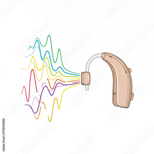 advanced hearing aid device with sound waves for hearing improvement