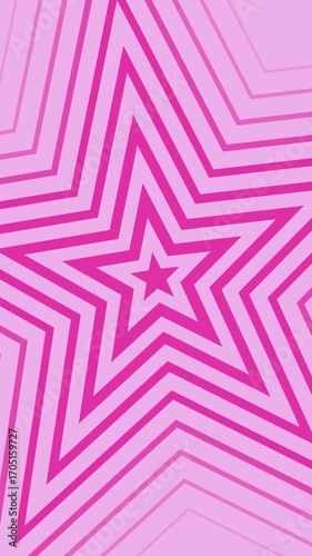 Abstract pink stars animation looping vertical