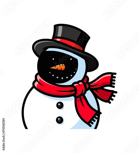 Cartoon snowman illustration