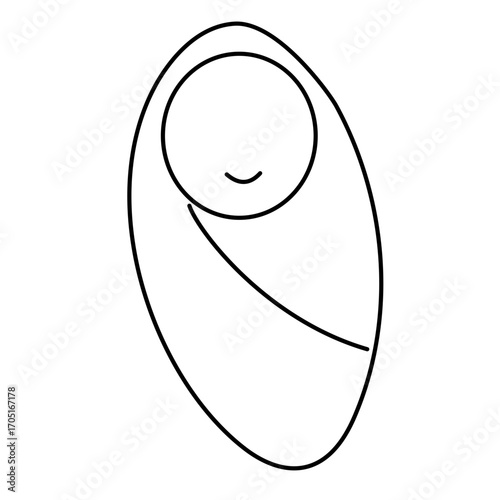 baby faceless sleep coloring page printable