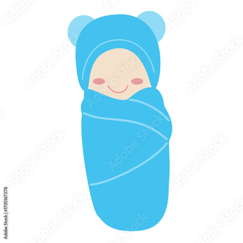 baby faceless sleep doodle cute illustration