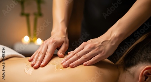 Wallpaper Mural Serene spa experience capturing therapeutic hands applying massage oil for holistic well-being Torontodigital.ca
