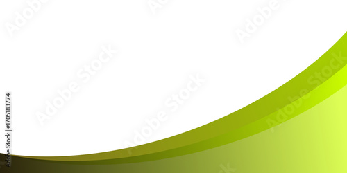 Abstract vector background with green gradient curve wave design