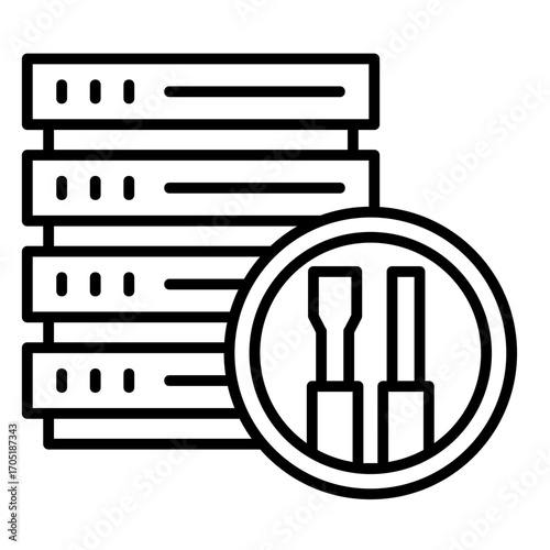 Server  Icon Element For Design	