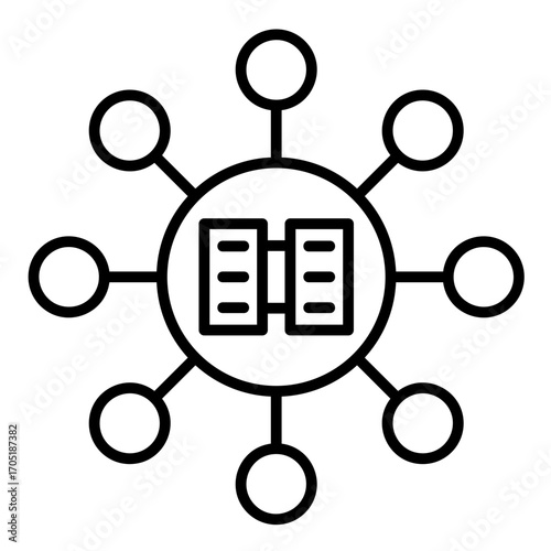 Deep Learning  Icon Element For Design	