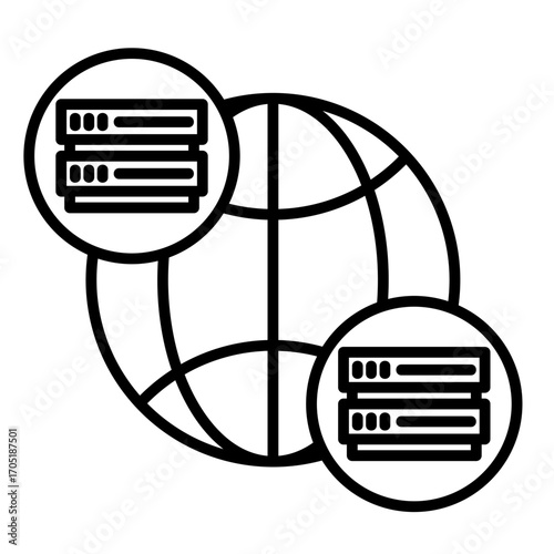 Network Server  Icon Element For Design	