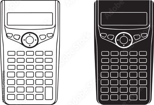 Scientific Calculator Icon for Math Student. Back to School Calculator Vector.