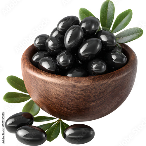 black soft gel capsules