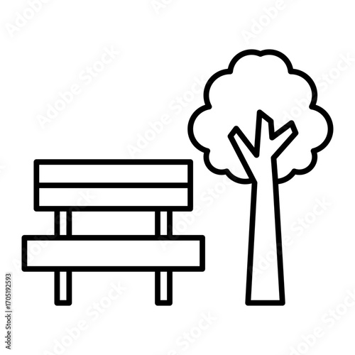 Parks and green place icon