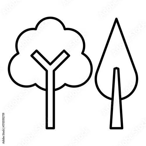 Parks and green place icon