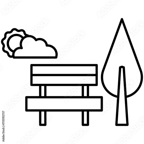 Parks and green place icon