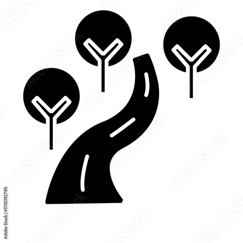 Parks and green place icon