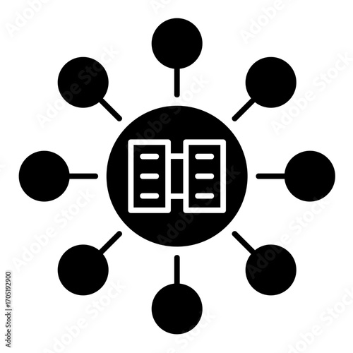 Deep Learning  Icon Element For Design	
