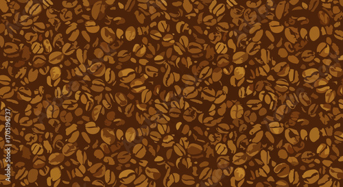 Roasted Coffee Beans Close Up Texture.