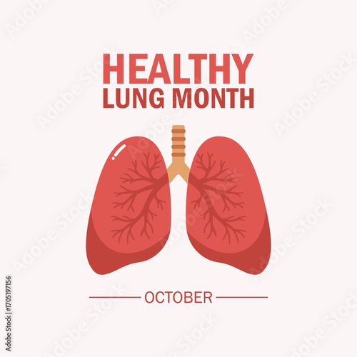 vector graphic of Healthy Lung Month ideal for Healthy Lung Month celebration